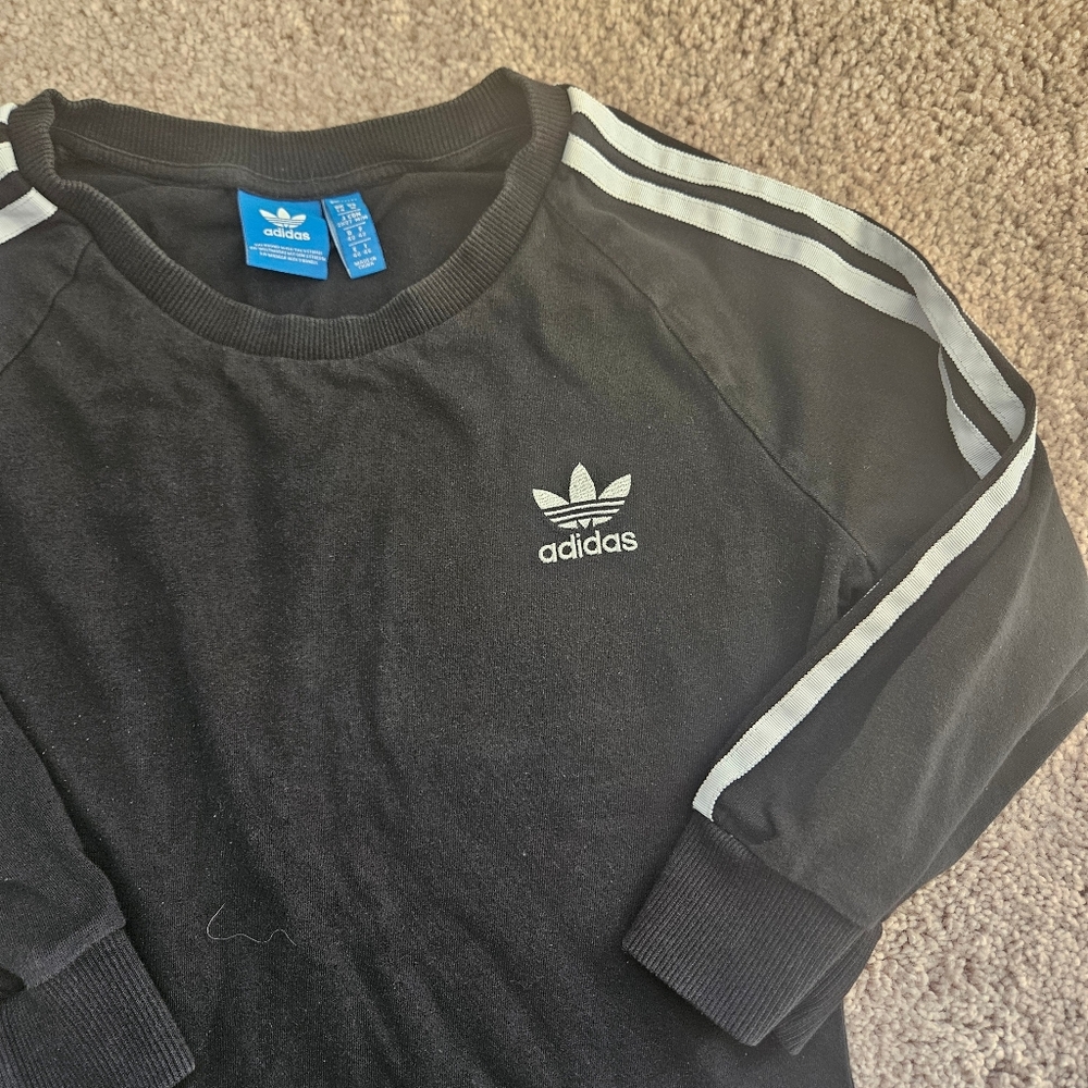 Adidas Originals 3-Stripes dress Black White Skater 90s Vintage Streetwear Med
